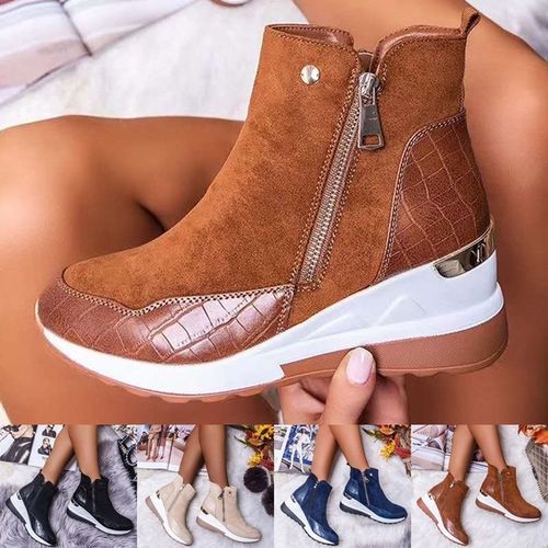Women Platform Waterproof Boots(blue)