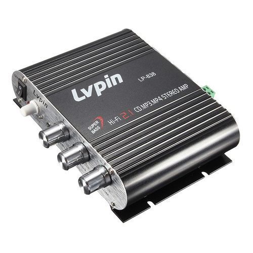 COD LVPIN 12V 200W Mini Hi-Fi Amplificador Estereo Para Coche Canales De Radio MP3 2 House Super Bass XD