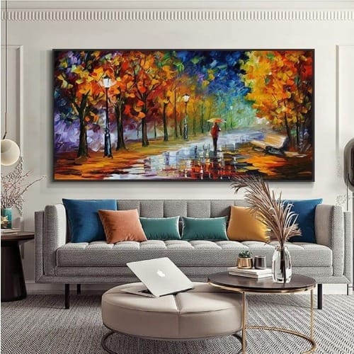 Abstract City Landscape Painting