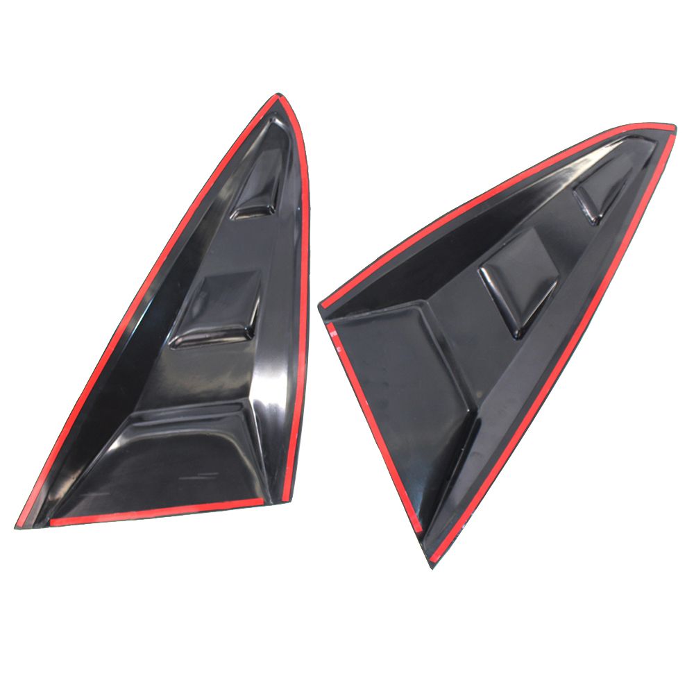 1 Pair Of Black Side Window  Scoop Louver Cover Replacement