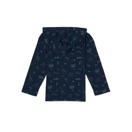Toddler Boys "Make Some Noise" Long Sleeve Hooded T-shirt Top