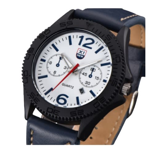 Business Men Leather Wristwatch - Blue
