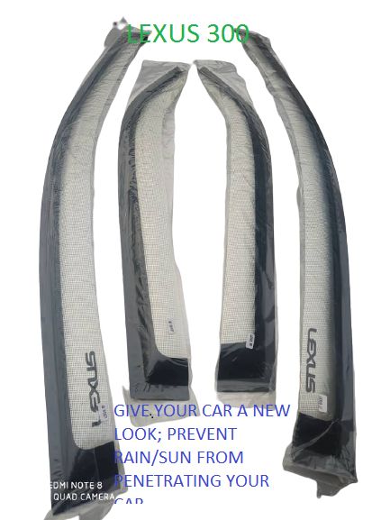 FASCINATING LEXUS 300 RAIN/SUN SHADE VISOR-black And Silver