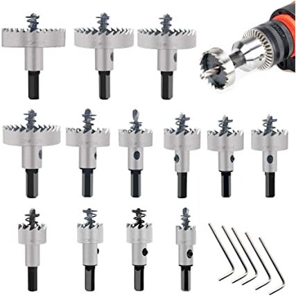 Hole Saw Set Hss Metal And Stainless - 13 Pieces