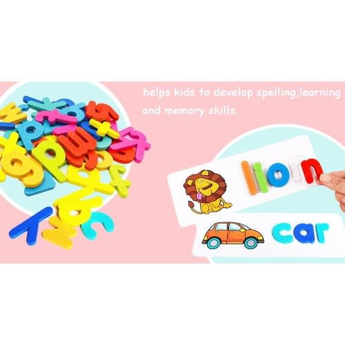 Spelling  Game: Learn & Write Phonics -  Writing Flash Cards With Alphabets Blocks