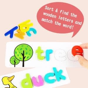 Spelling  Game: Learn & Write Phonics -  Writing Flash Cards With Alphabets Blocks