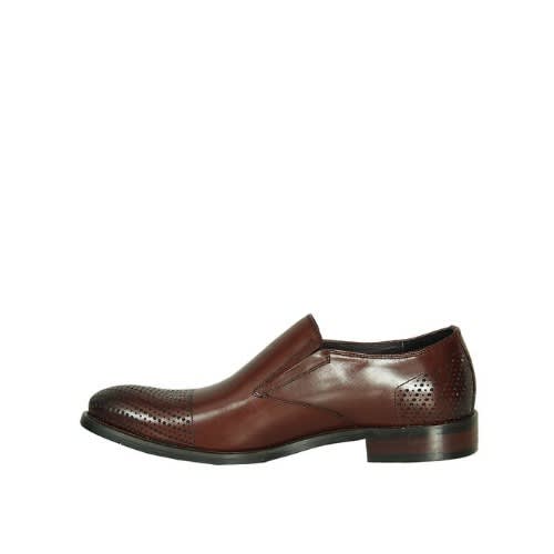 Men's Patterned Shoe Slip-on - Brown - Msh-4678