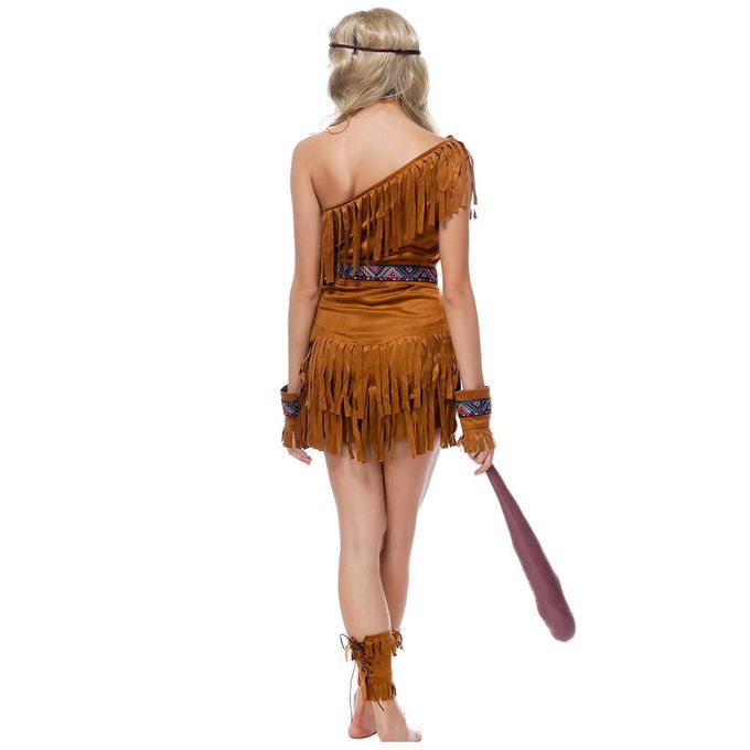 Set Of 6 Womens Tassel Indian Costume Set Native   Cosplay Fancy XL