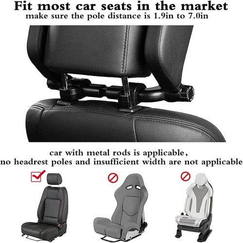Adultable Adult & Kids Car Seat Headrest Neck Support Sleeping Pillow