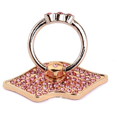 Magnet Lip Stone Ring Phone Holder