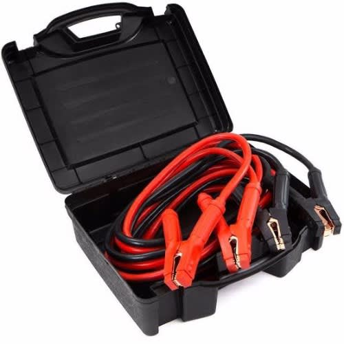 Car Battery Booster Cable  Plus Extra-Thick - 4-Gauge Copper Wire Heavy Duty Clamps Shock