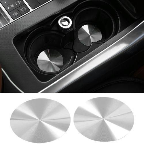 2Pcs Silver Car Stainless Steel Water Cup Slot Non-Slip Cup