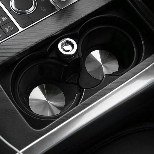 2Pcs Silver Car Stainless Steel Water Cup Slot Non-Slip Cup