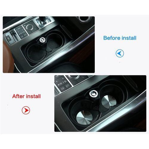 2Pcs Silver Car Stainless Steel Water Cup Slot Non-Slip Cup