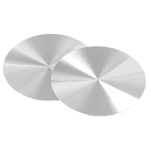 2Pcs Silver Car Stainless Steel Water Cup Slot Non-Slip Cup