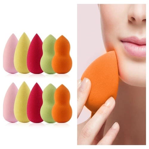 10 Sets Of Beautymakeup Puffs Blenders