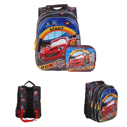 RCR Classic School Bag + Lunch Bag -Black