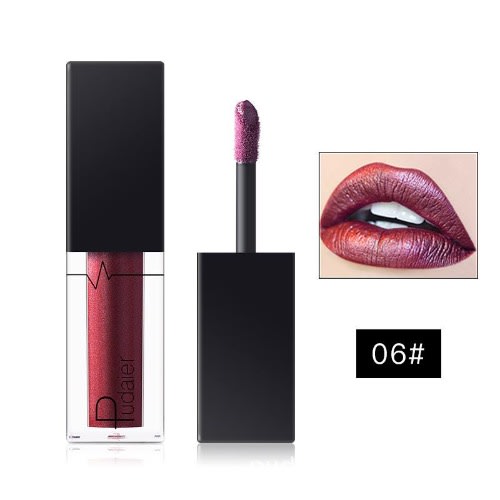 Pudaier Diamond Pearl Metallic Lipstick - 06# - 3.5ml