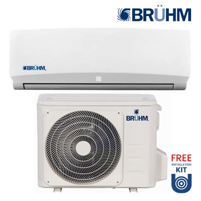1hp Split Unit Inverter Air Conditioner R410 Gas + Installation Kits