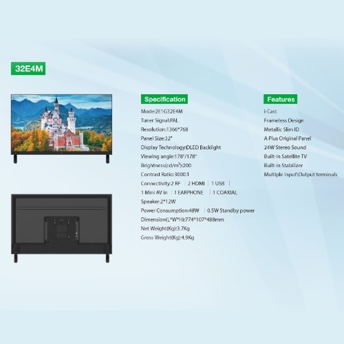 32 Inch Dtv LED TV 32E4M