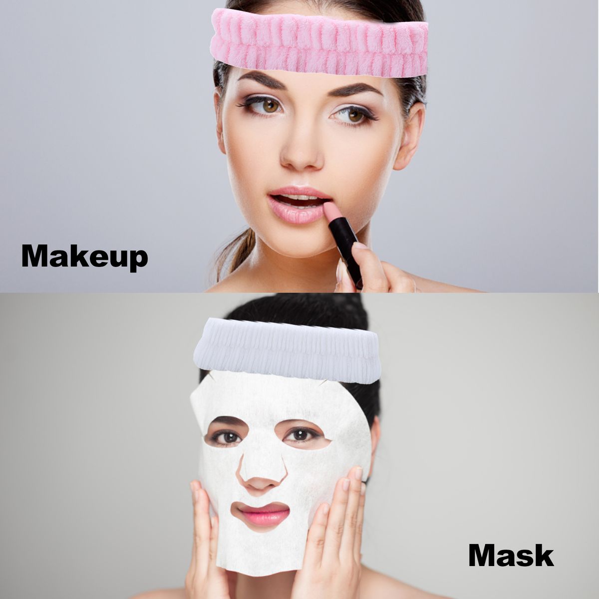 Plush Hair Band Cosmetic Makeup Washing Face Shower Spa
