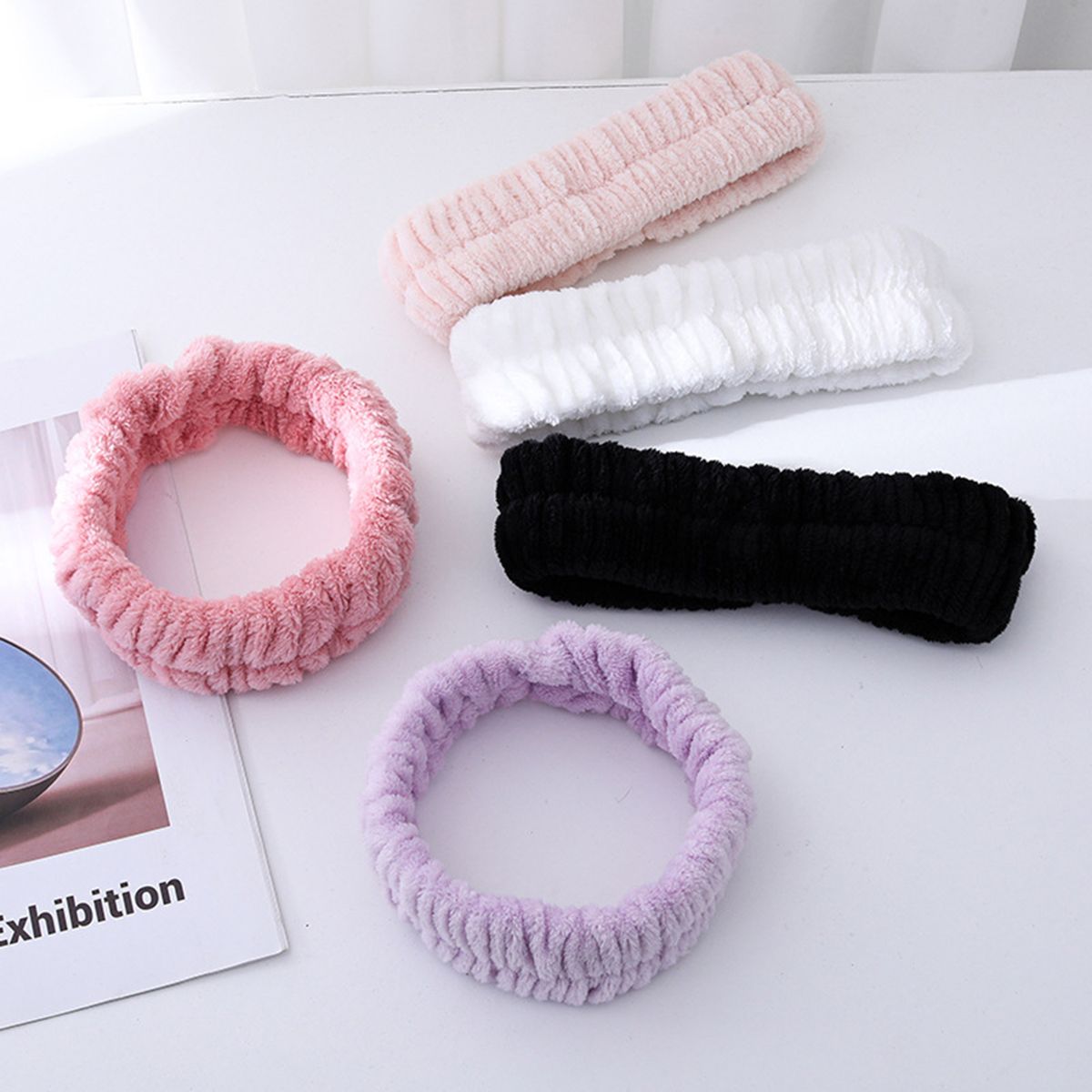 Plush Hair Band Cosmetic Makeup Washing Face Shower Spa