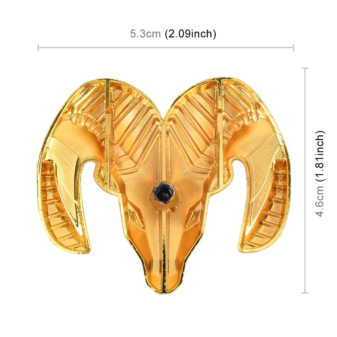 Bull Pattern Car Metal Body Decorative Sticker, Size : S (Gold)