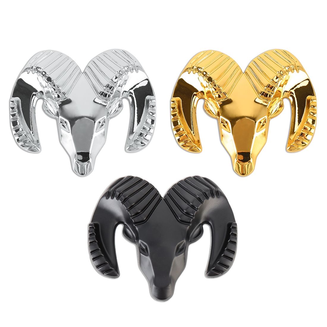 Bull Pattern Car Metal Body Decorative Sticker, Size : S (Gold)