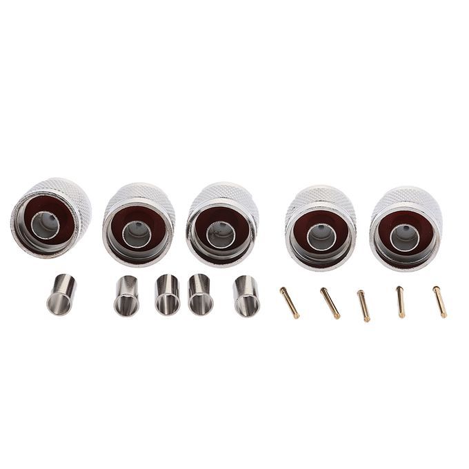 5Pcs BNC Male Plug Straight  For RG58 RG142 CNT195 Rf Adapter