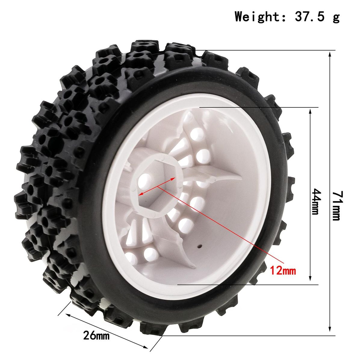 Remote Control Off-Road Rally Car Tires 71*26mm 4pcs Replacement for TAMIYA TT02 XV01 HSP 94123 HPI KYOSHO WLtoys 1/10 Remote Control Car Wheel