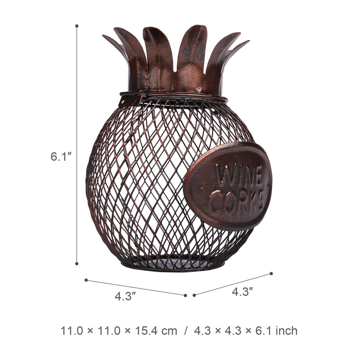 TOOARTS Pineapple wine cork container  Handcrafts home decoration  Decorations  Practical crafts