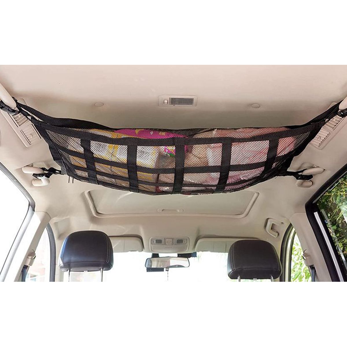 Upgrade Car Ceiling Cargo Net Pocket Strengthen Load-Bearing