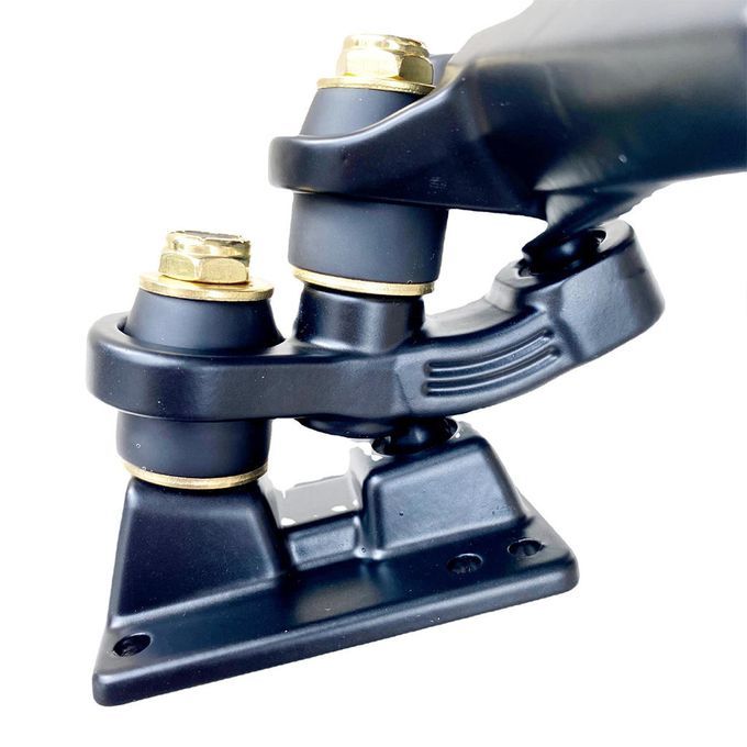 6.25"Aluminum Alloy Longboard Skateboard Trucks Riser Pads Screw Black