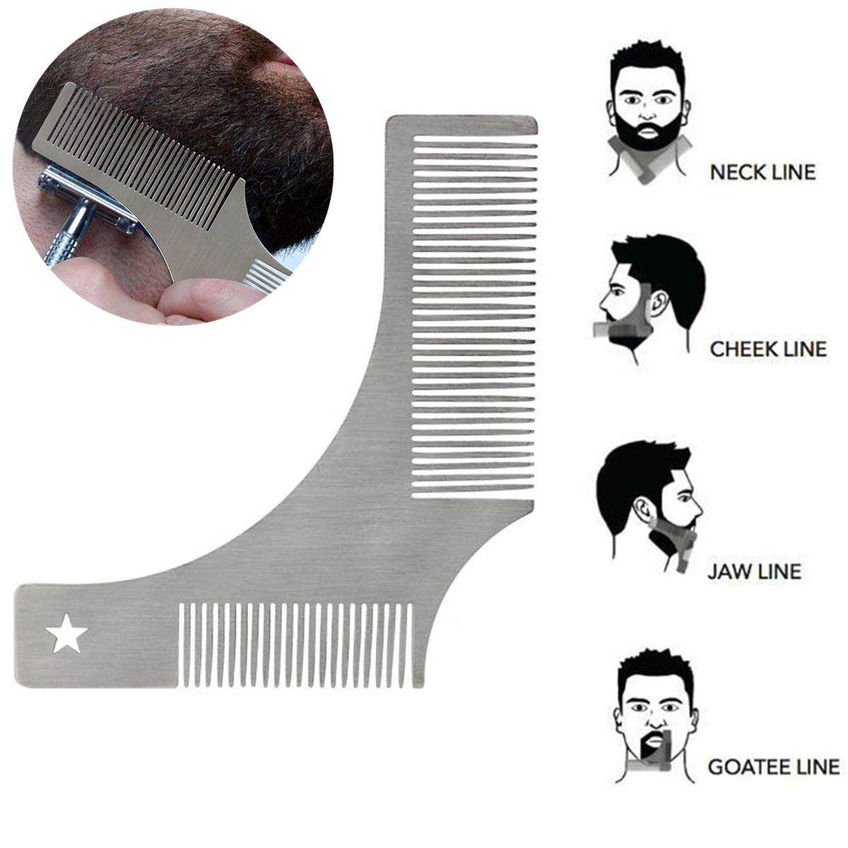 Stainless Steel Beard Styling & Shaping Template Comb Trim Tool Perfect For Line
