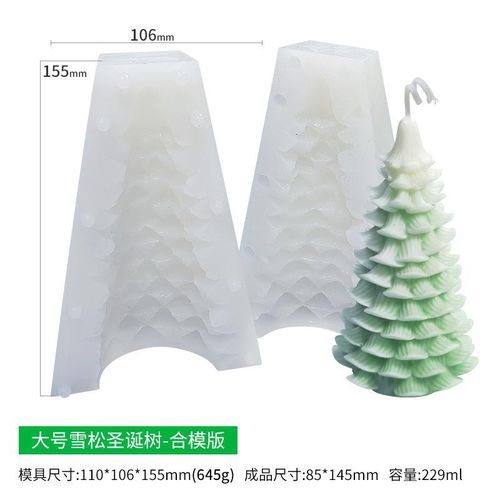 Christmas Tree Candle Molds Epoxy Resin Casting Molds Pine Tree Silicone Candle Making DIY Festival Craft Making Home Decoration