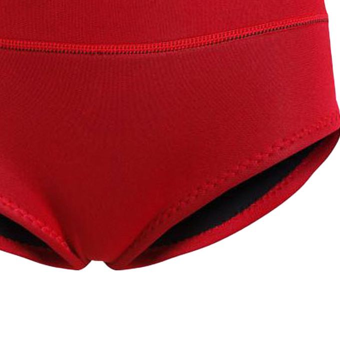 Women Wetsuit Brief Girls Diving Wetsuit Underwear Swimsuit Red M