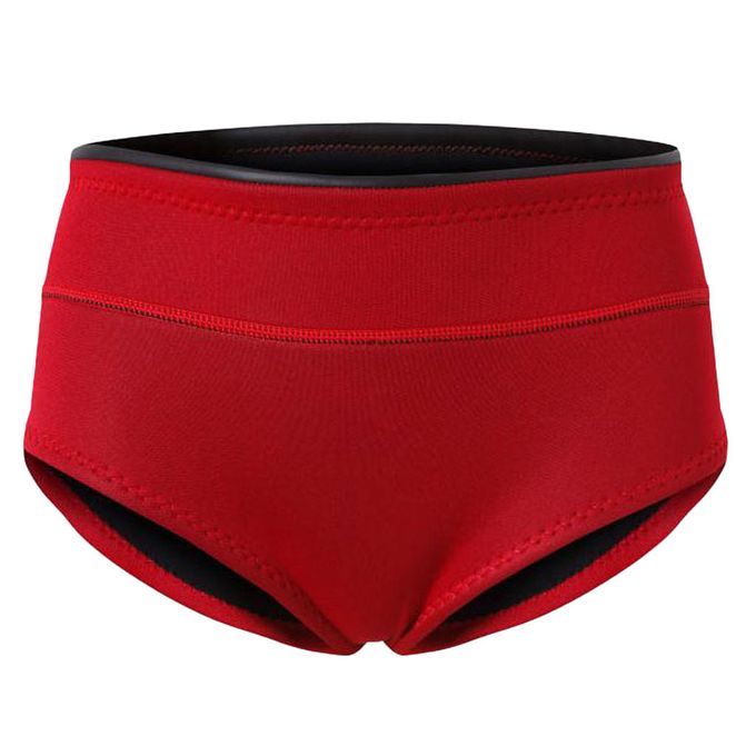 Women Wetsuit Brief Girls Diving Wetsuit Underwear Swimsuit Red M