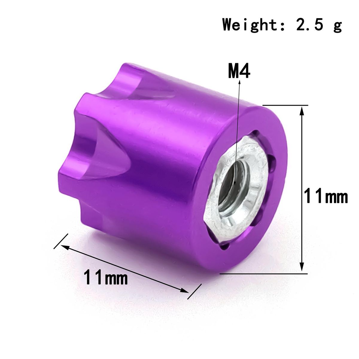 4PCS Aluminium Wheel Rim Center Cap M4 Nut Replacement for TRAX4 TRAX6 SCX10 90046 Redcat Gen8 Tamiya MST CFX VS4-10 1/10 Remote Control Crawler