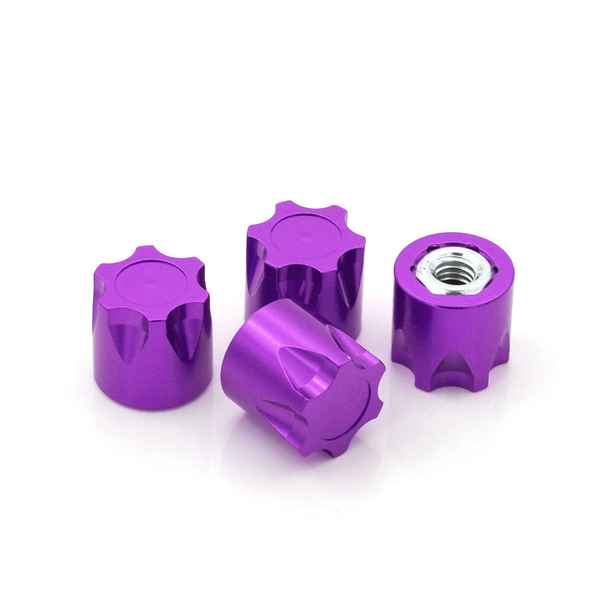 4PCS Aluminium Wheel Rim Center Cap M4 Nut Replacement for TRAX4 TRAX6 SCX10 90046 Redcat Gen8 Tamiya MST CFX VS4-10 1/10 Remote Control Crawler