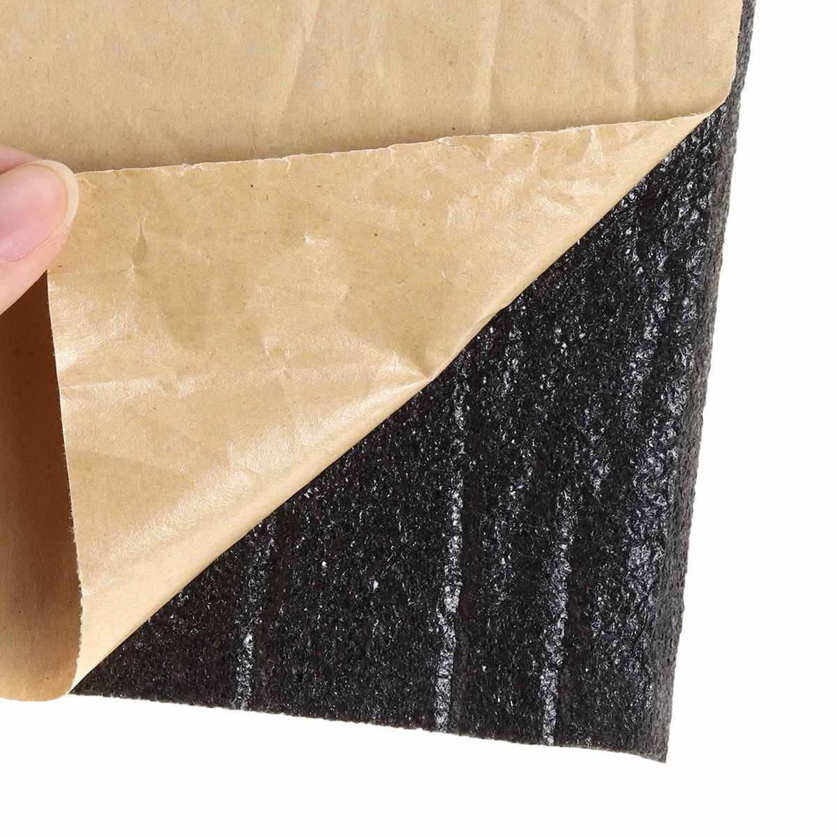 Car Soundproof Deadening Noise Insulation Sound Deadener Acoustic Foam Anti-noise Cotton Auto Adhesive Heat Insulation Cell Foam Deadener, 1Roll 100cm*100cm, 3mm