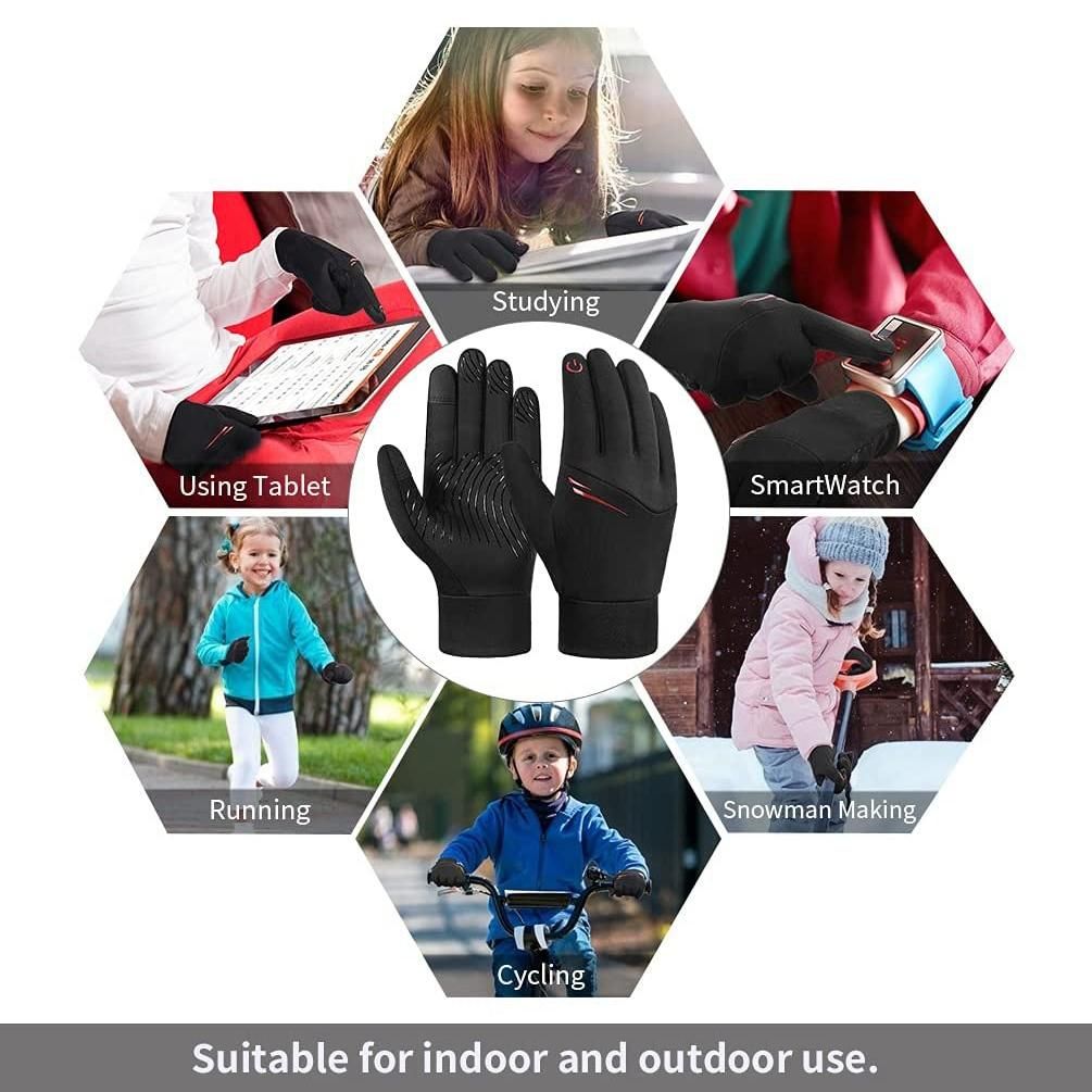 Kids Warm Touchscreen Winter Gloves Childrens Winter