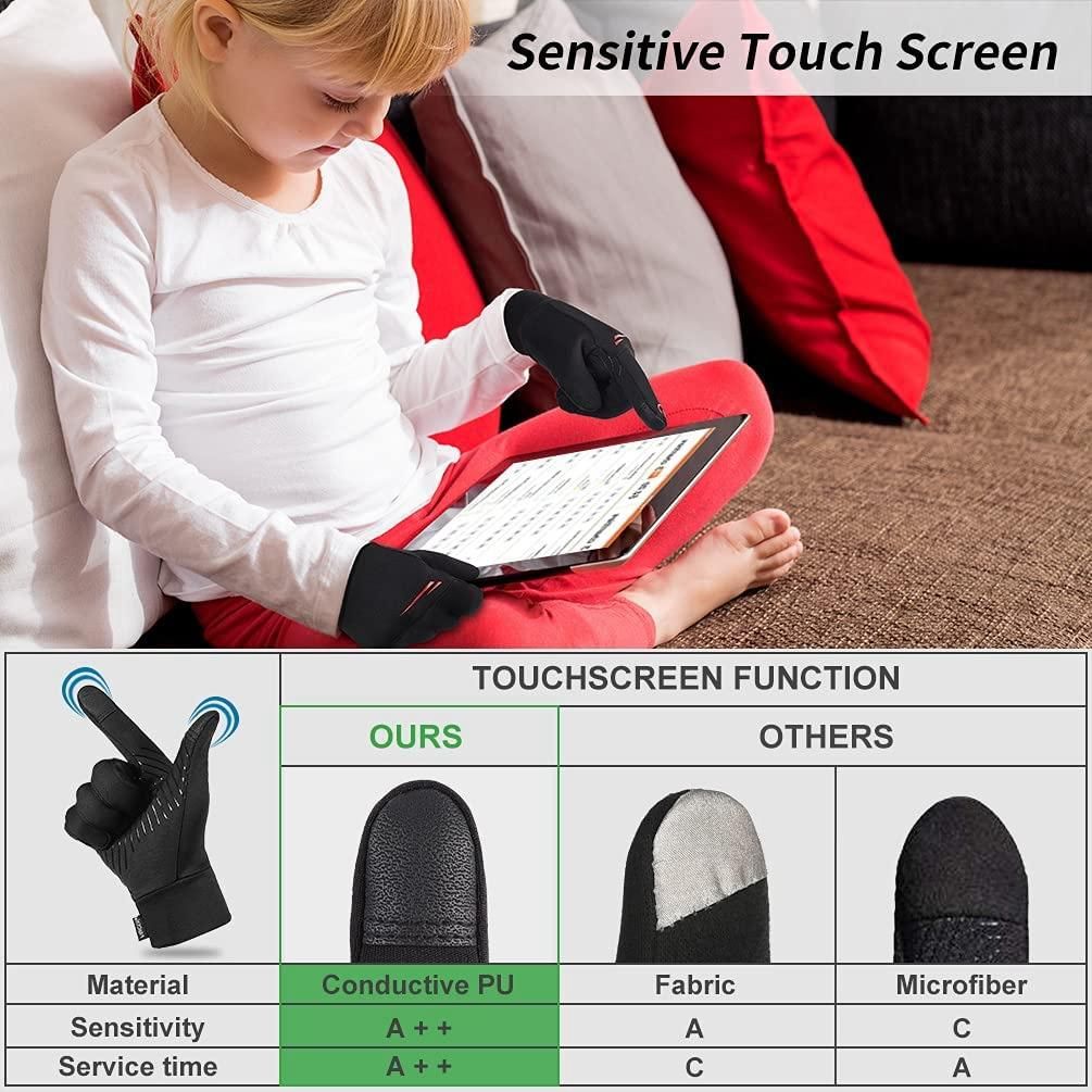 Kids Warm Touchscreen Winter Gloves Childrens Winter