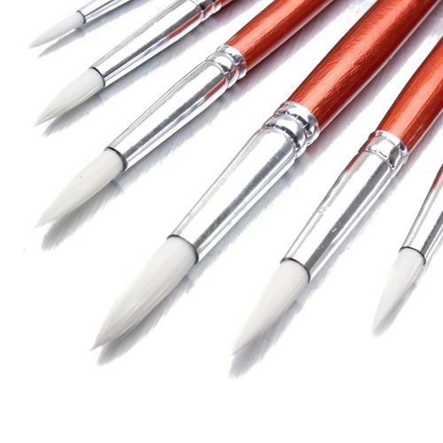 12pc Fine A Red Pearl Wooden Paint Acrylic Watercolor Oil Ar