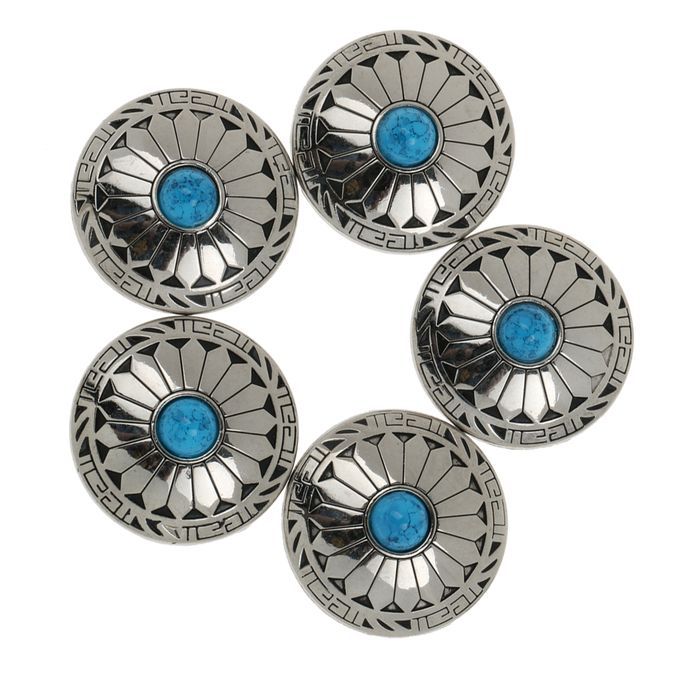 5pcs NO-SEW Metal Round Studs Buttons Snap Fasteners Crafts Buttons #4