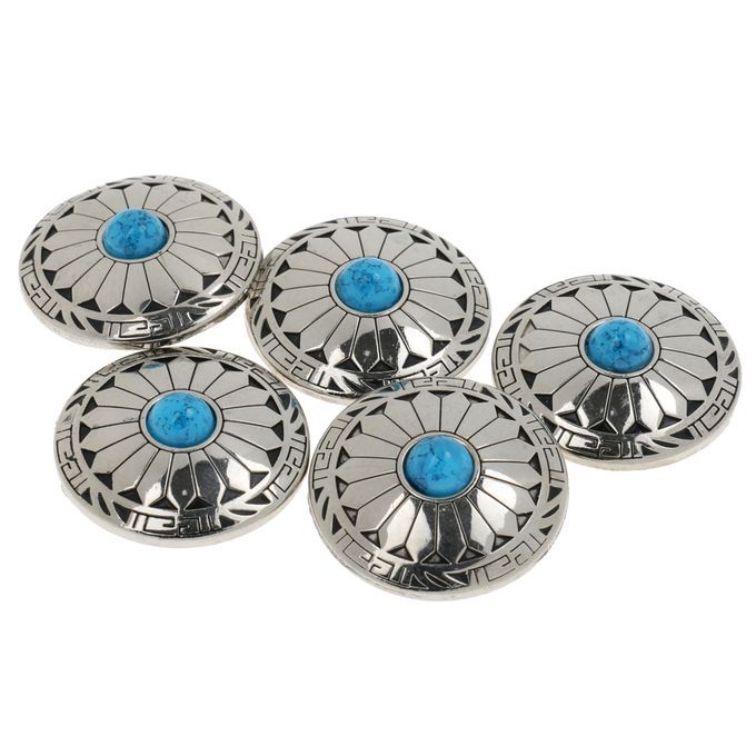 5pcs NO-SEW Metal Round Studs Buttons Snap Fasteners Crafts Buttons #4