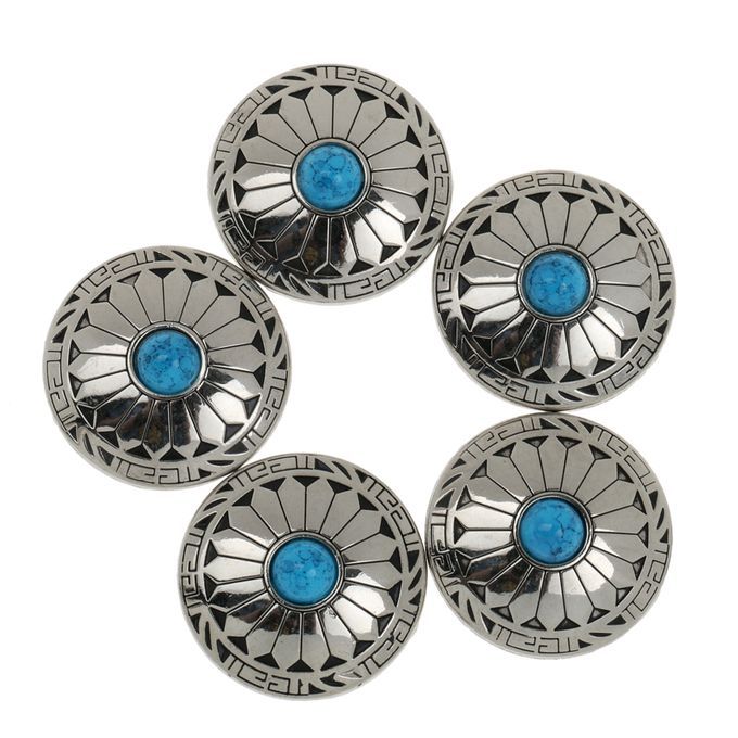 5pcs NO-SEW Metal Round Studs Buttons Snap Fasteners Crafts Buttons #4