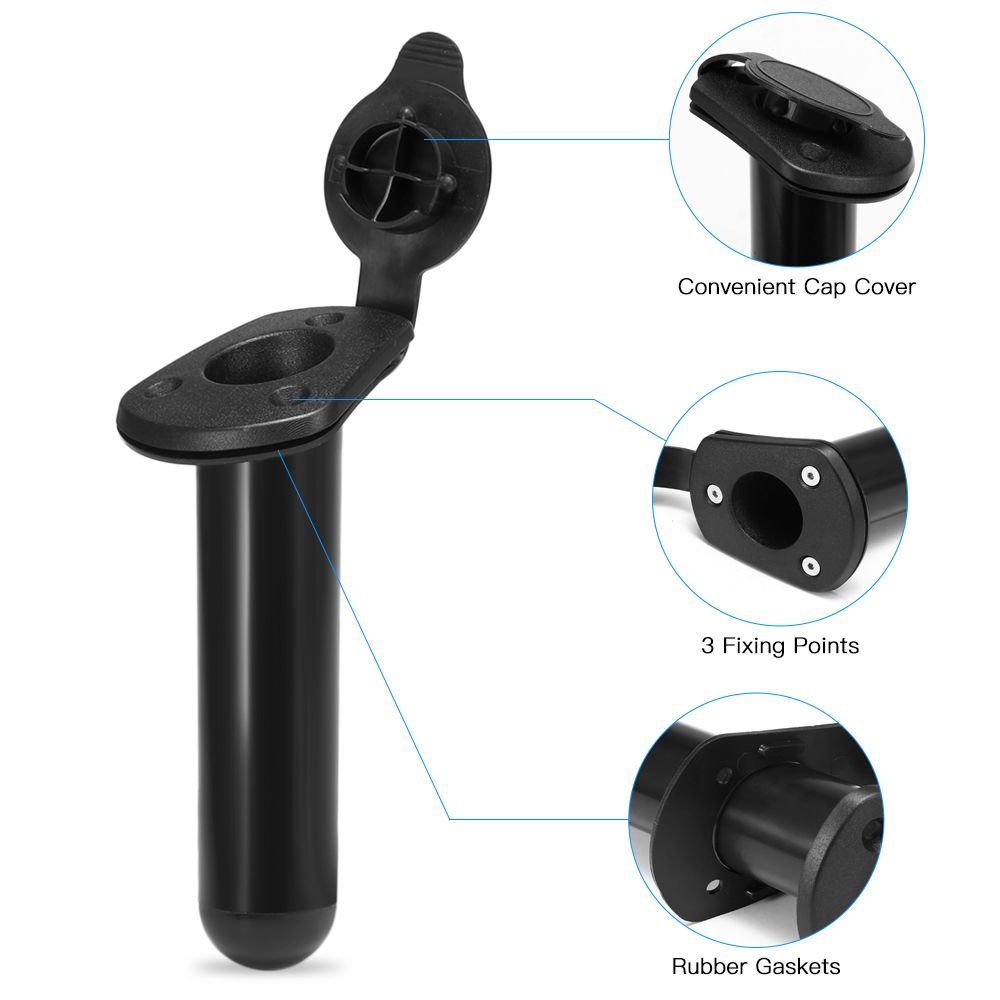 4 PCS Kayak Fishing Rod Holders With Cap Cover Boat Fishing