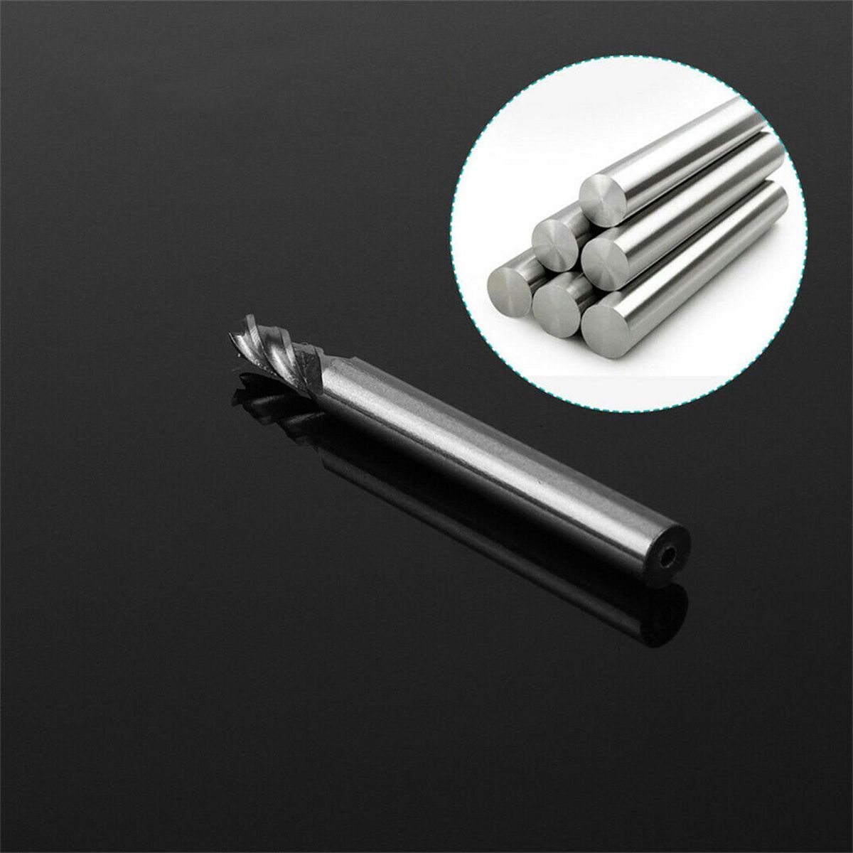 10Pcs 4-Flute End Mill Bits High-speed Steel Straight Shank Drill Bits Milling Cutter for Aluminum Steel