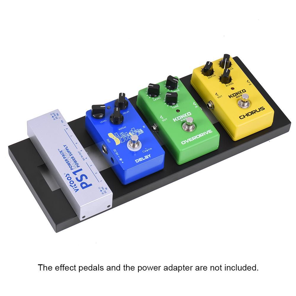 DB-1 Mini Aluminum Alloy Guitar Pedal Board with Carrying Bag Tapes