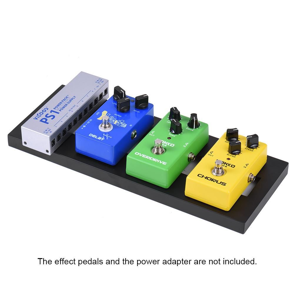 DB-1 Mini Aluminum Alloy Guitar Pedal Board with Carrying Bag Tapes